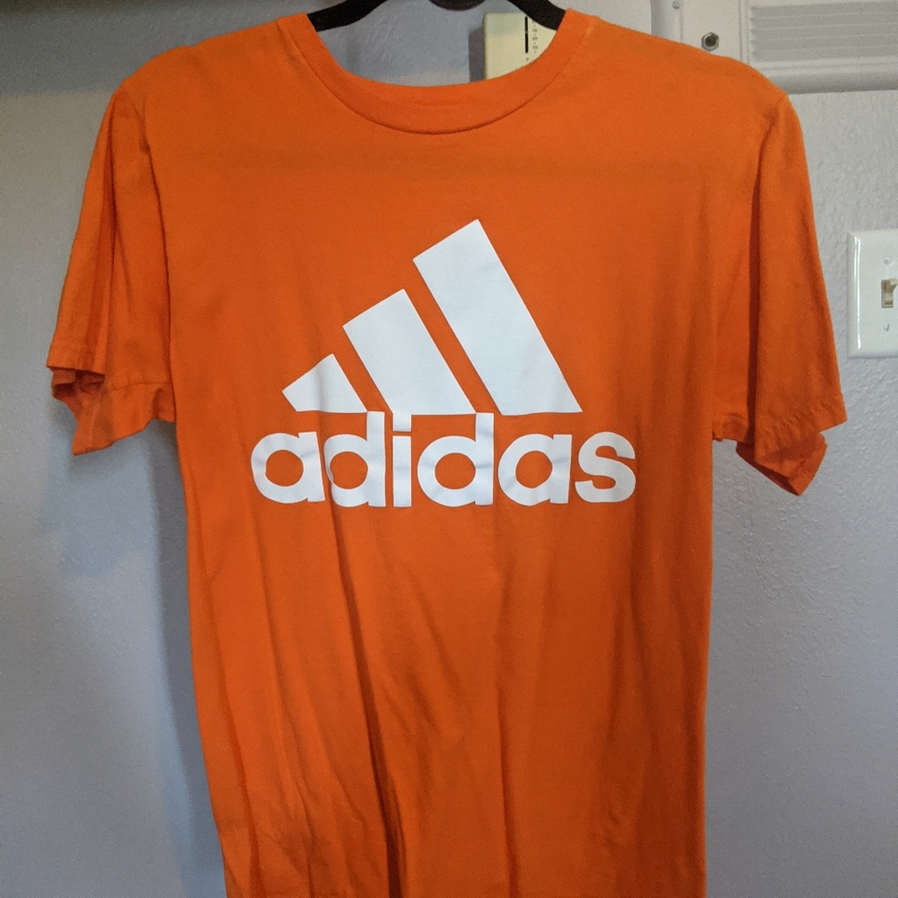 Adidas orange t-shirt men's medium